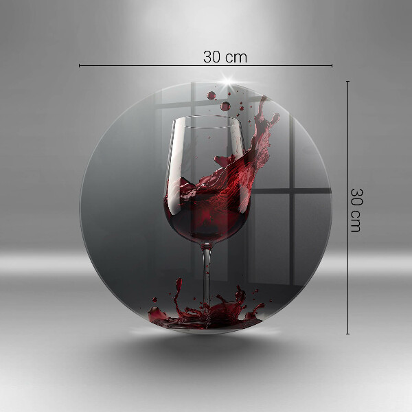 Chopping board Red wine in a glass
