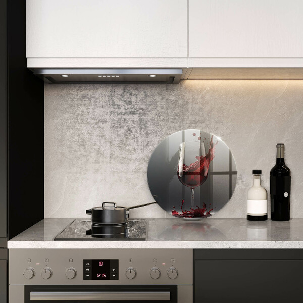 Chopping board Red wine in a glass