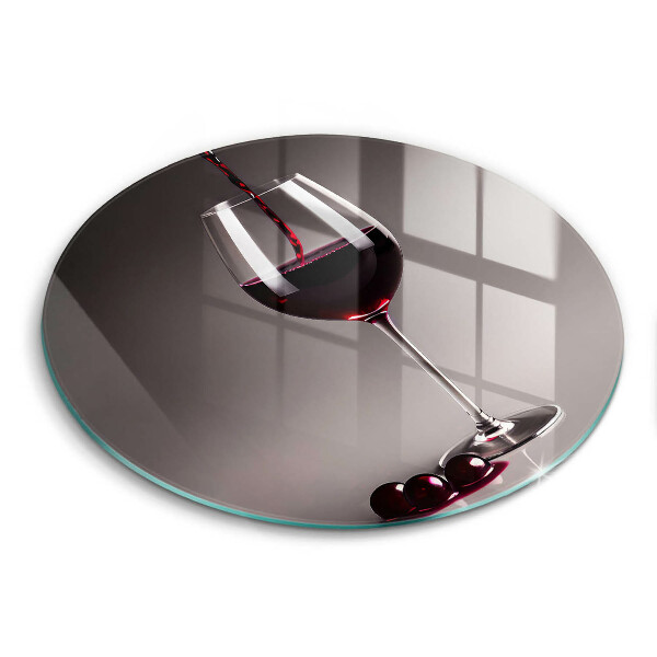 Chopping board Glass and grapes