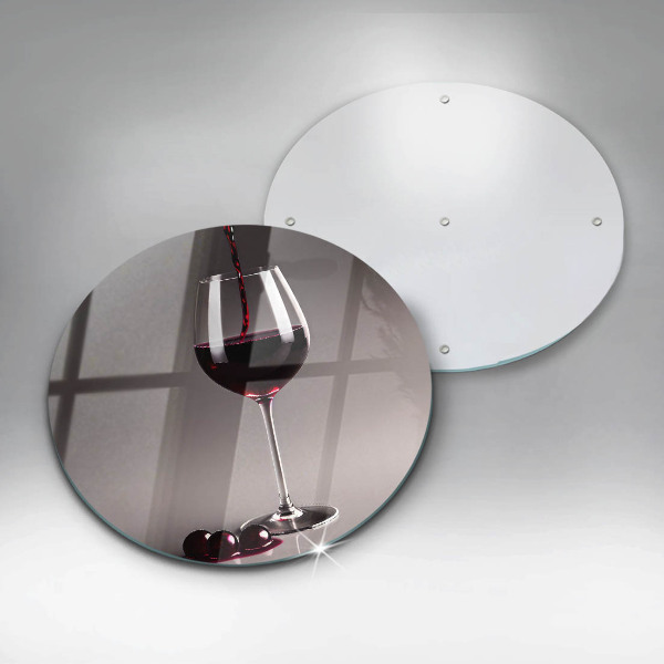 Chopping board Glass and grapes