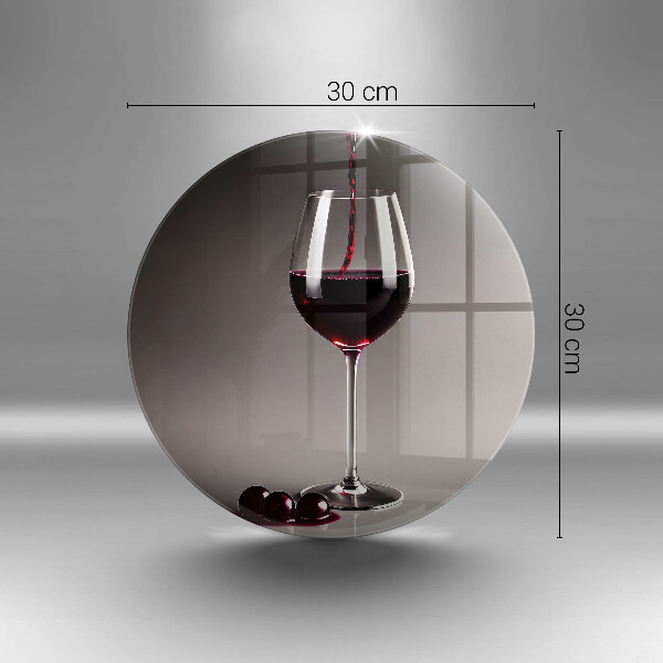 Chopping board Glass and grapes