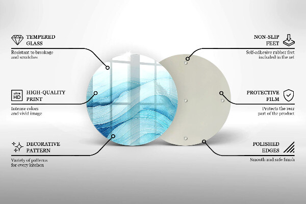 Chopping board Abstract waves