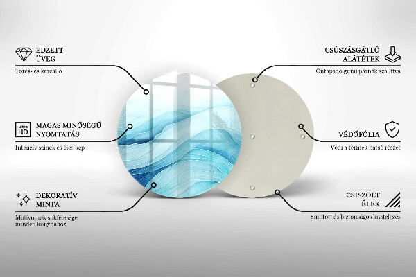 Chopping board Abstract waves