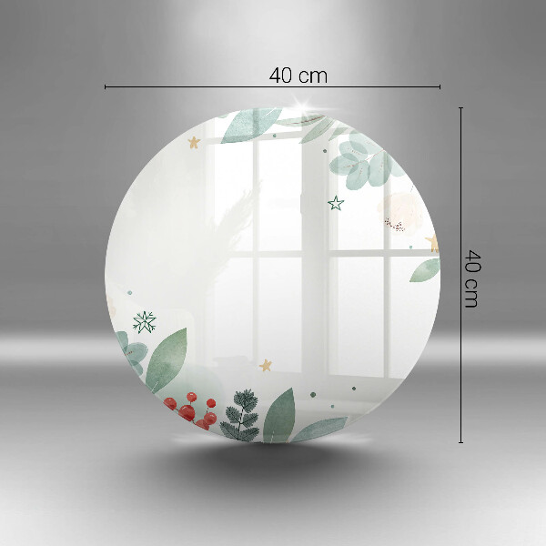 Chopping board glass Watercolors leaves