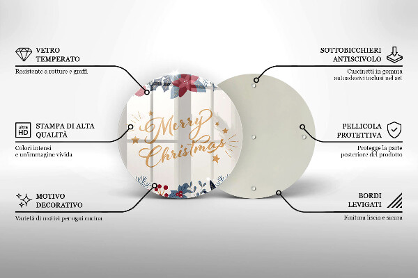 Chopping board The inscription Mera Christmas