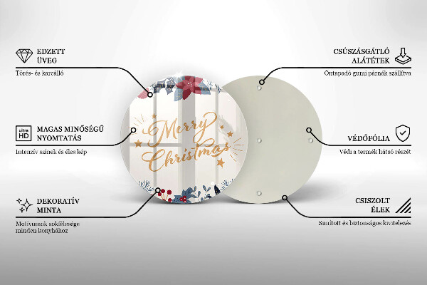 Chopping board The inscription Mera Christmas