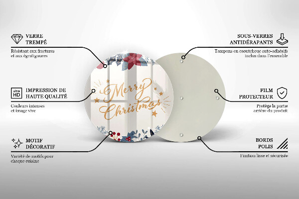 Chopping board The inscription Mera Christmas