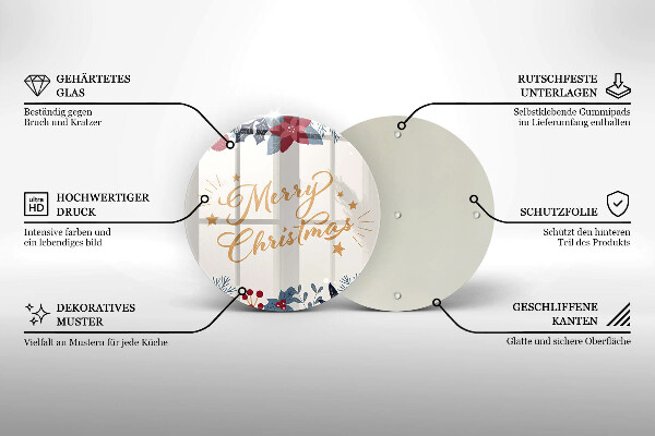 Chopping board The inscription Mera Christmas