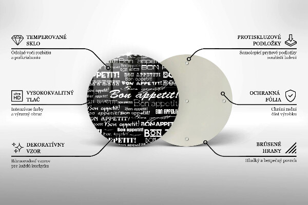 Chopping board glass Kitchen text Bon Appetit