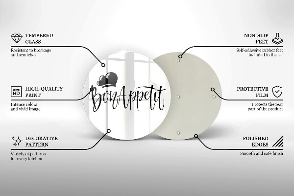 Chopping board The inscription Bon Appetit