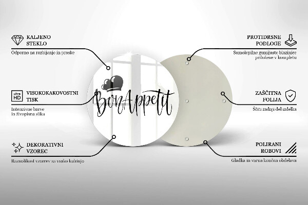 Chopping board The inscription Bon Appetit