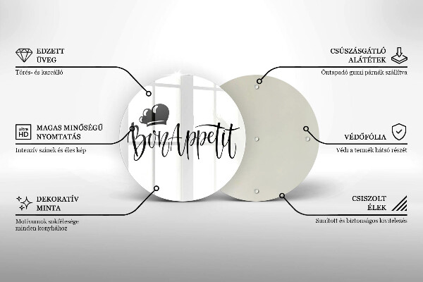 Chopping board The inscription Bon Appetit