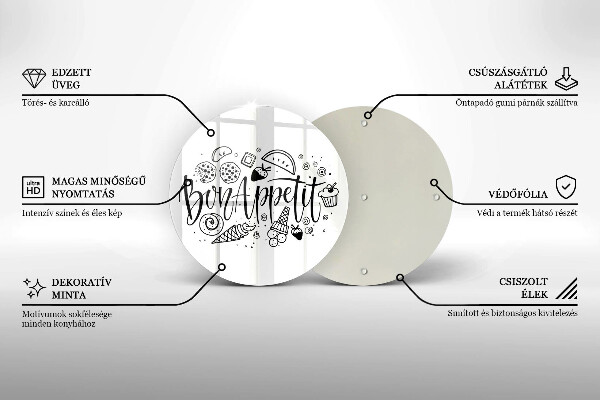 Chopping board The inscription Bon Appetit