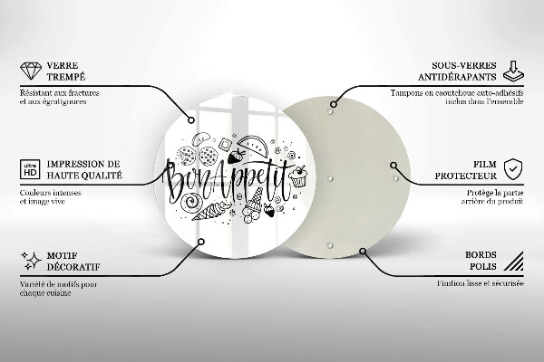 Chopping board The inscription Bon Appetit