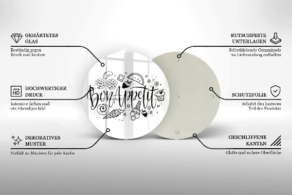 Chopping board The inscription Bon Appetit