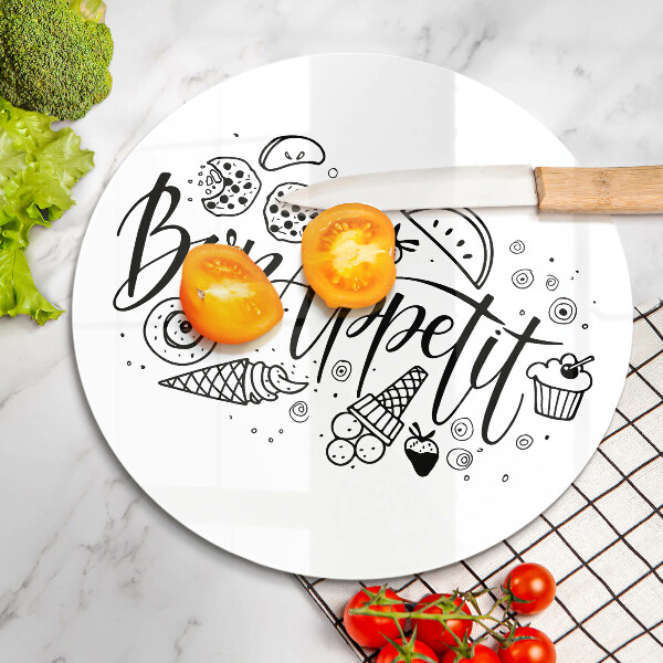 Chopping board The inscription Bon Appetit