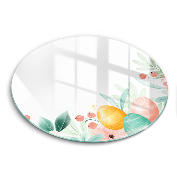 Chopping board glass Easter eggs