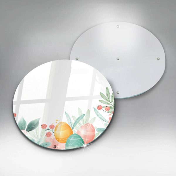 Chopping board glass Easter eggs