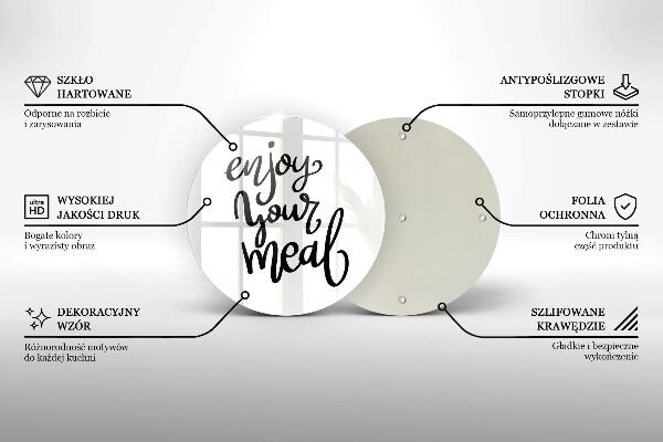 Chopping board The inscription Enjoy Yout Meal