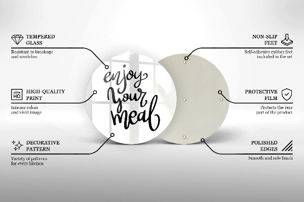 Chopping board The inscription Enjoy Yout Meal