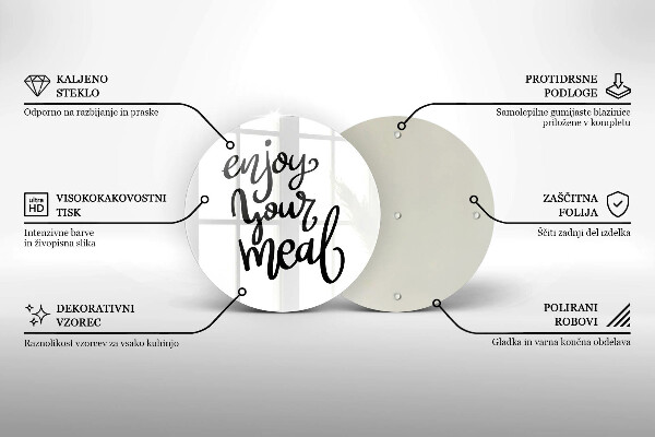 Chopping board The inscription Enjoy Yout Meal