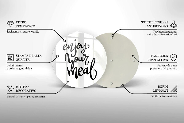 Chopping board The inscription Enjoy Yout Meal