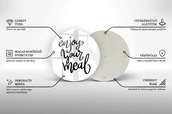 Chopping board The inscription Enjoy Yout Meal