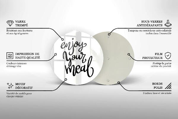 Chopping board The inscription Enjoy Yout Meal