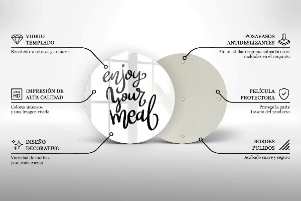 Chopping board The inscription Enjoy Yout Meal