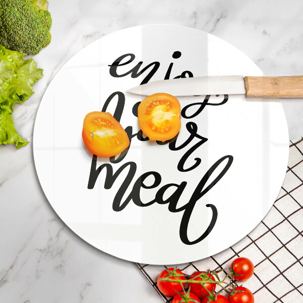 Chopping board The inscription Enjoy Yout Meal