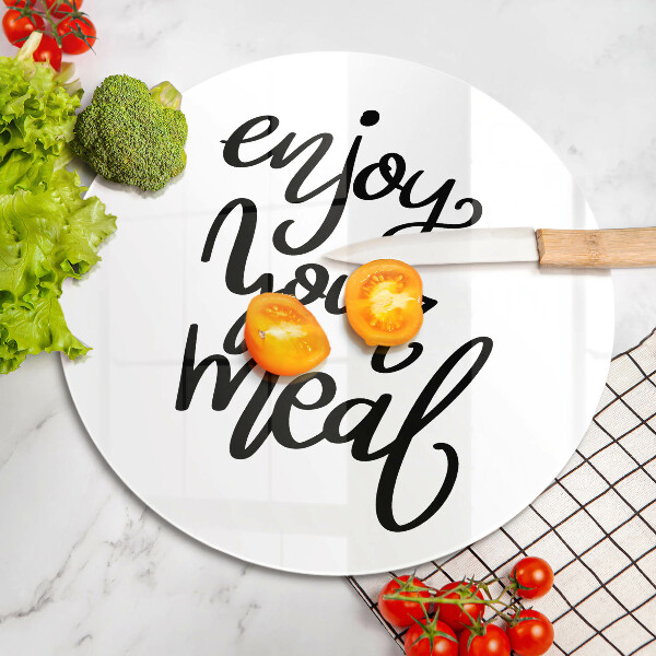 Chopping board The inscription Enjoy Yout Meal