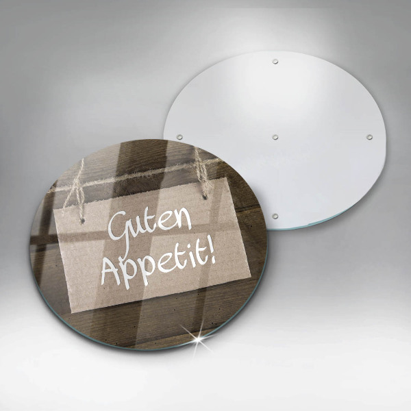 Chopping board glass GUTEN APETIT inscription boards