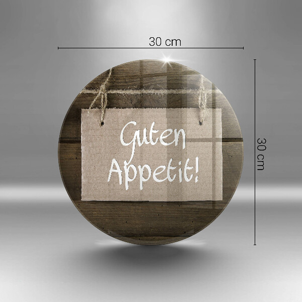 Chopping board glass GUTEN APETIT inscription boards