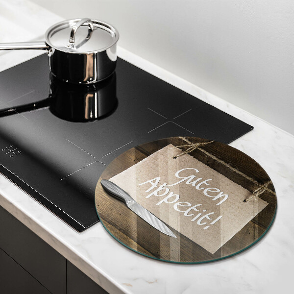 Chopping board glass GUTEN APETIT inscription boards