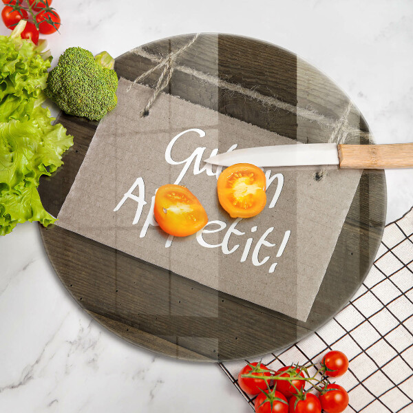 Chopping board glass GUTEN APETIT inscription boards