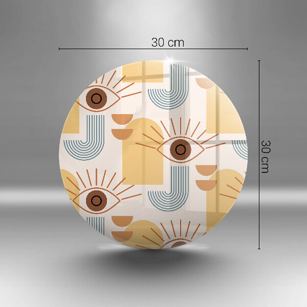 Chopping board glass Boho pattern eyes