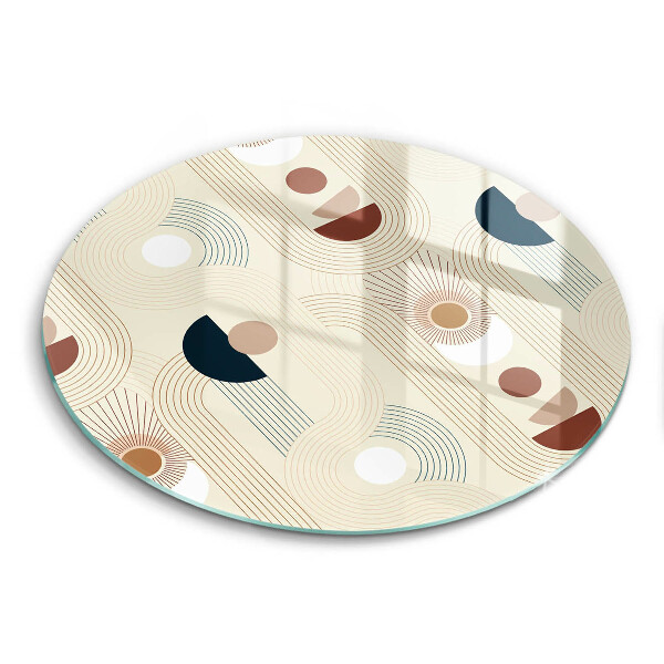 Chopping board glass Boho shapes geometry