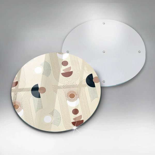 Chopping board glass Boho shapes geometry