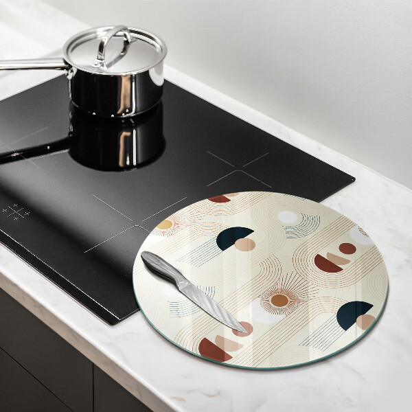 Chopping board glass Boho shapes geometry
