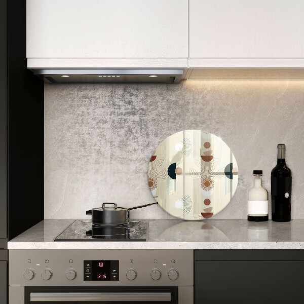 Chopping board glass Boho shapes geometry