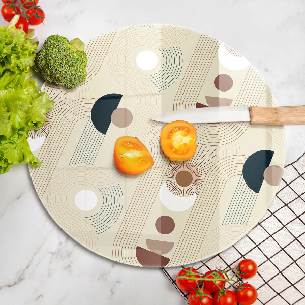 Chopping board glass Boho shapes geometry