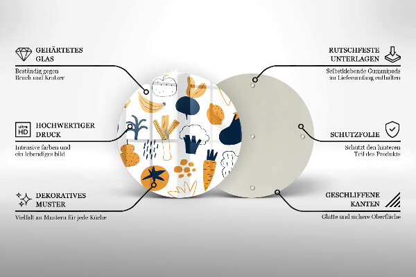 Chopping board glass Food illustration