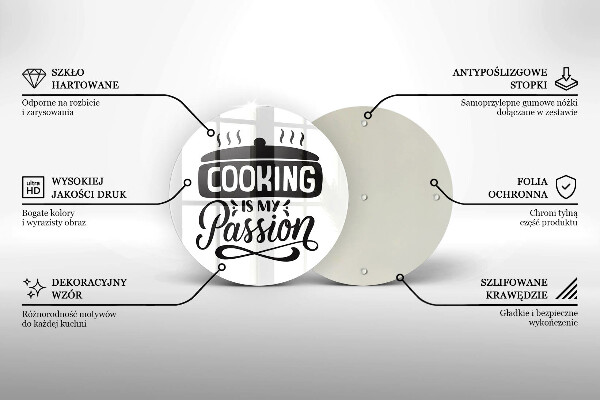 Chopping board glass Cooking is my passion