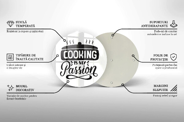 Chopping board glass Cooking is my passion