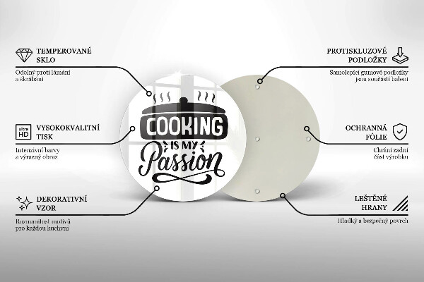 Chopping board glass Cooking is my passion