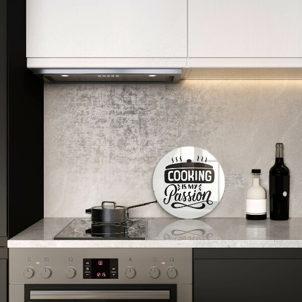 Chopping board glass Cooking is my passion