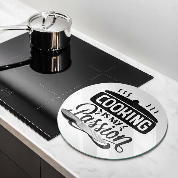 Chopping board glass Cooking is my passion