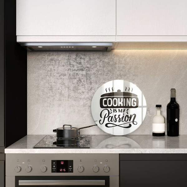 Chopping board glass Cooking is my passion
