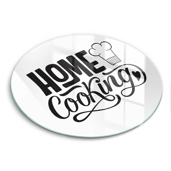 Chopping board glass Home Cooking inscription