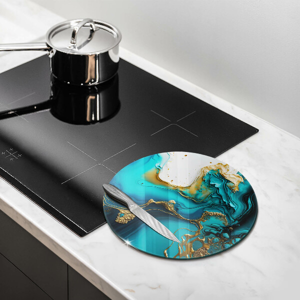 Chopping board Turquoise abstraction
